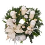 Christmas Table Wreath - Ivory Delight Christmas